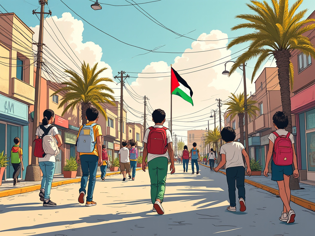 Illustration pour l’article Les manuels scolaires saoudiens effacent la Palestine de leurs cartes selon une étude (c) Alger DZ