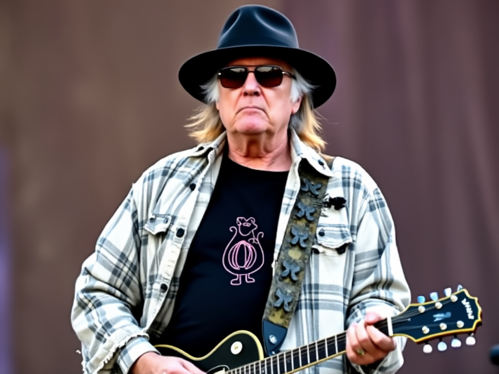 Illustration pour l’article Neil Young poursuit Donald Trump pour utilisation non autorisée de « Rockin’ in the Free World » (c) Alger DZ